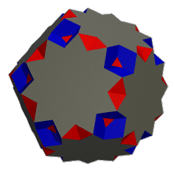 ray traced image of the great ditrigonal dodecicosidodecahedron (42)