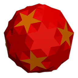ray traced image of the small snub icosicosidodecahedron (32)