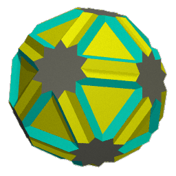 ray traced image of the icositruncated dodecadodecahedron (45)