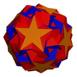 ray traced image of the snub icosidodecadodecahedron (46)